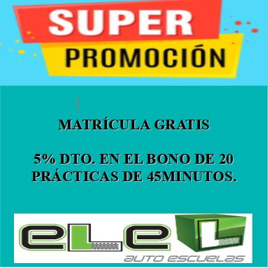 Matrícula gratis y 5% en prácticas