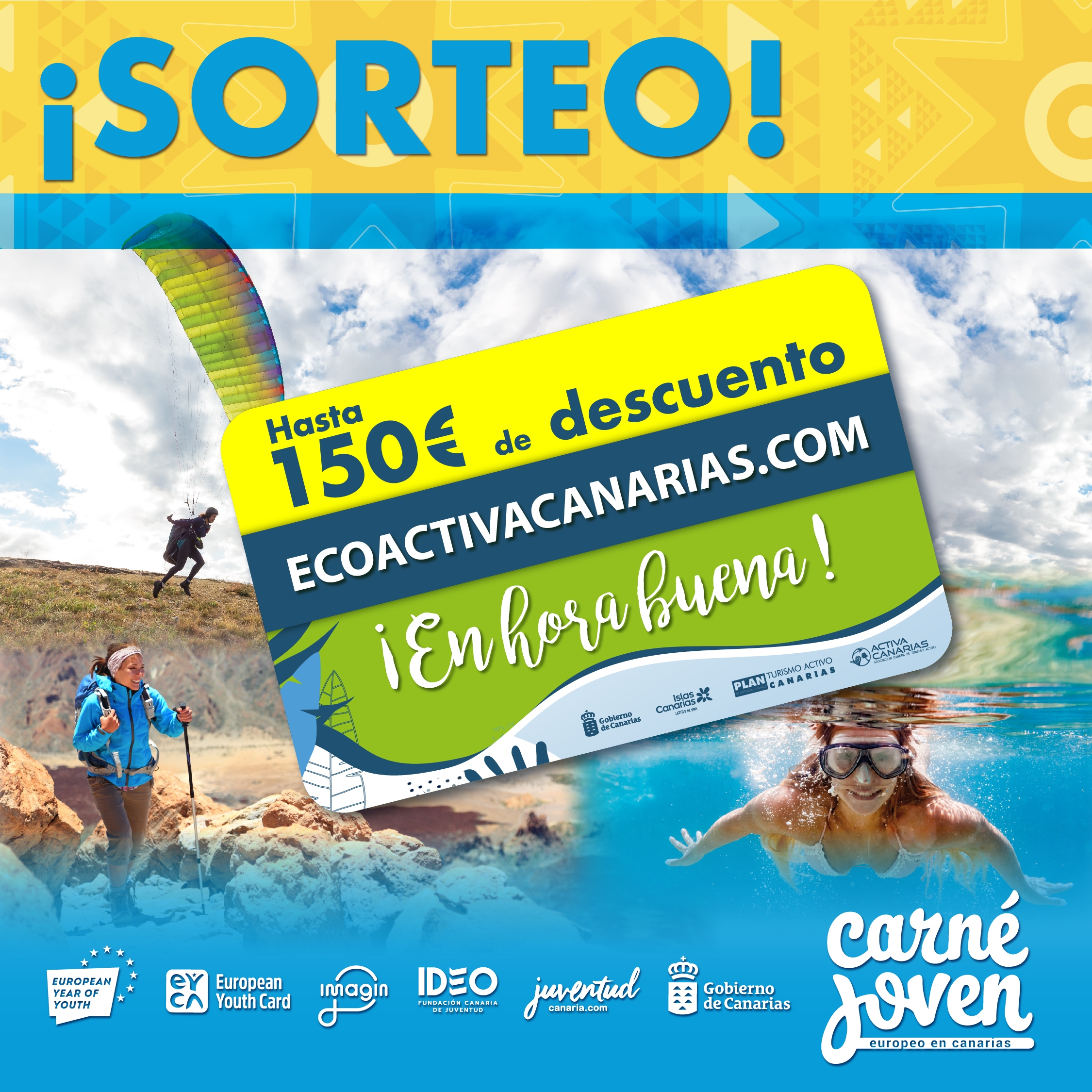  El Carné Joven Europeo sortea códigos de descuento para promover experiencias de turismo activo y de naturaleza