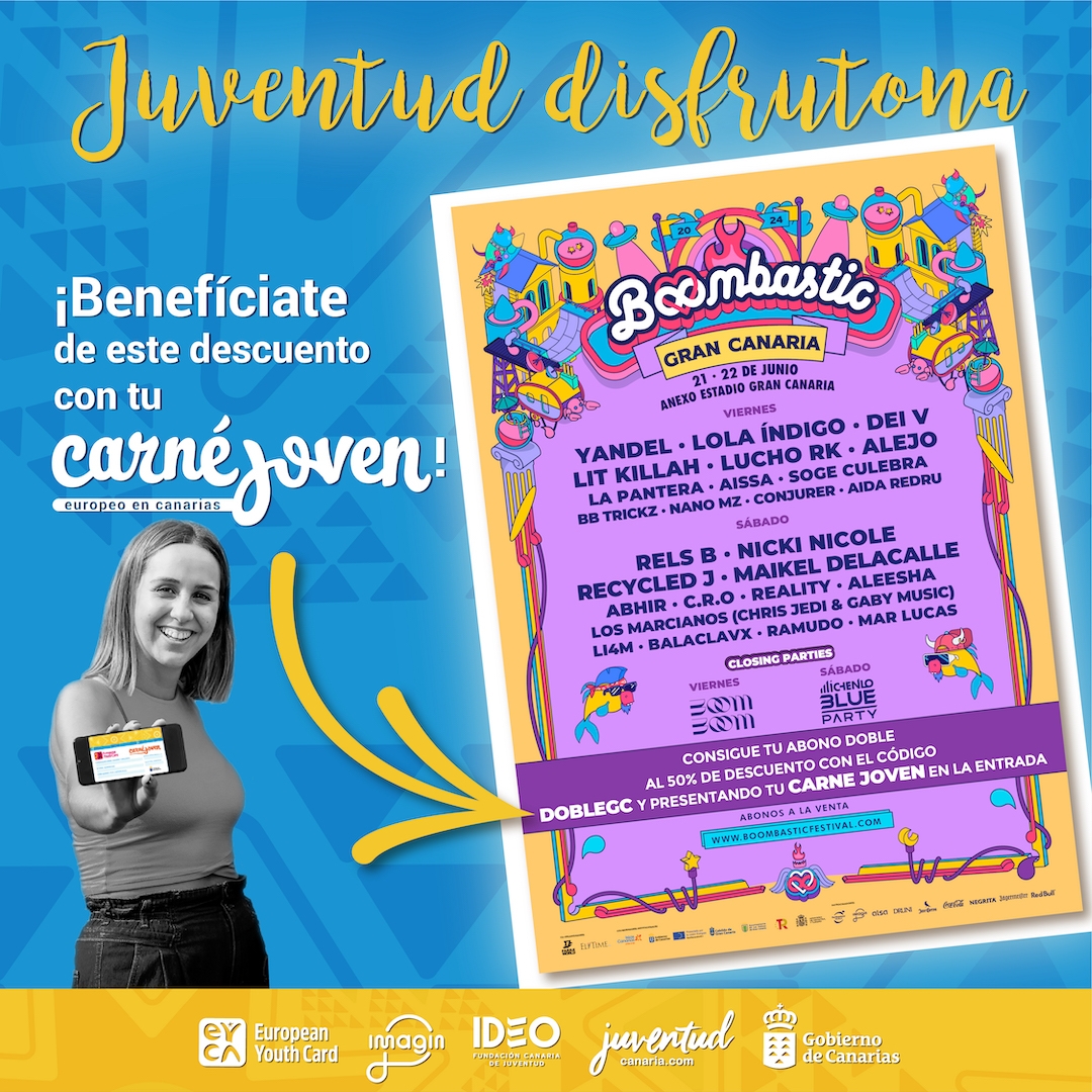 Juventud facilita nuevos descuentos de hasta el 50% para conciertos y festivales con el Carné Joven Europeo